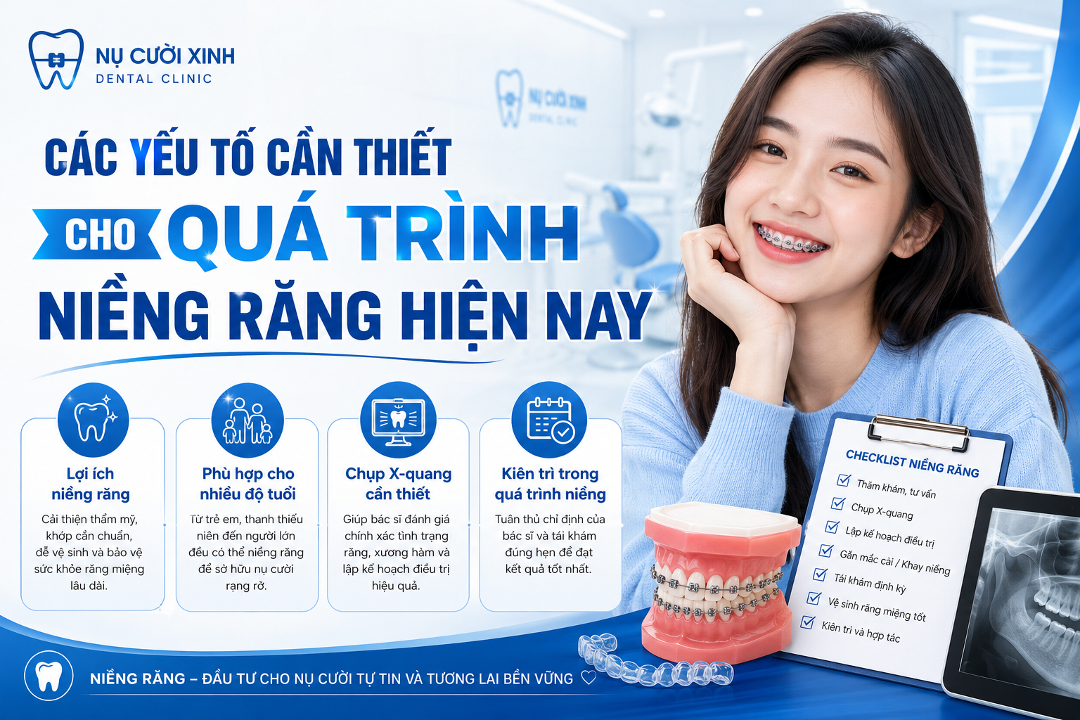 Các yếu tố cần thiết cho quá trình niềng răng hiện nay