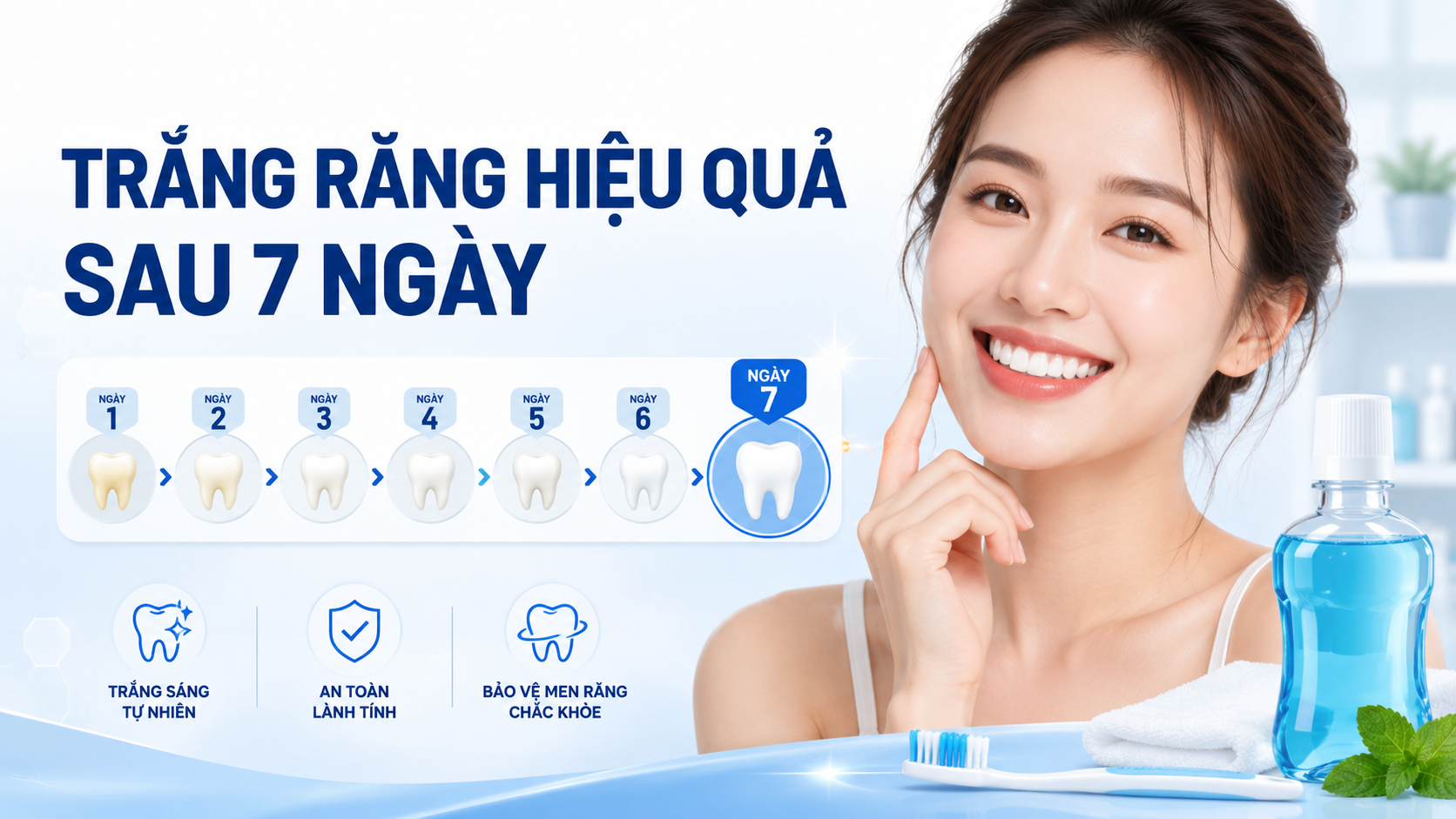 Hành trình giúp bạn trắng răng hiệu quả sau 7 ngày
