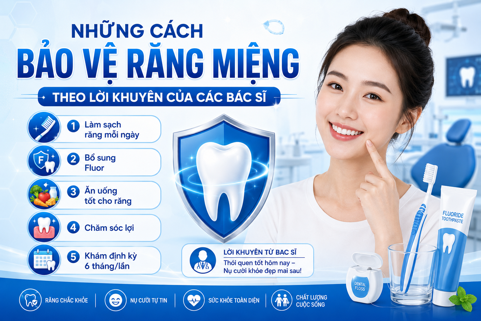Những cách bảo vệ răng miệng theo lời khuyên của các bác sĩ